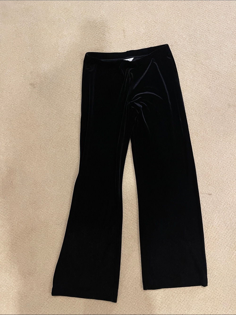 CAbi Black Velvet Wide-Leg Pants - Luxe Flair